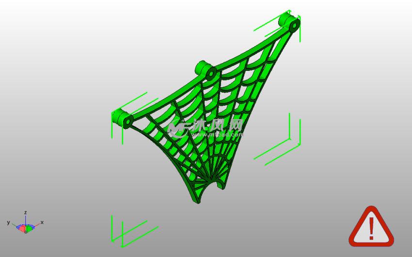 蜘蛛网线盘支架斜视图