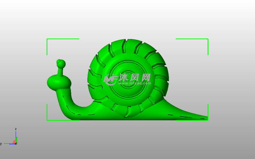 小蜗牛模型侧视图