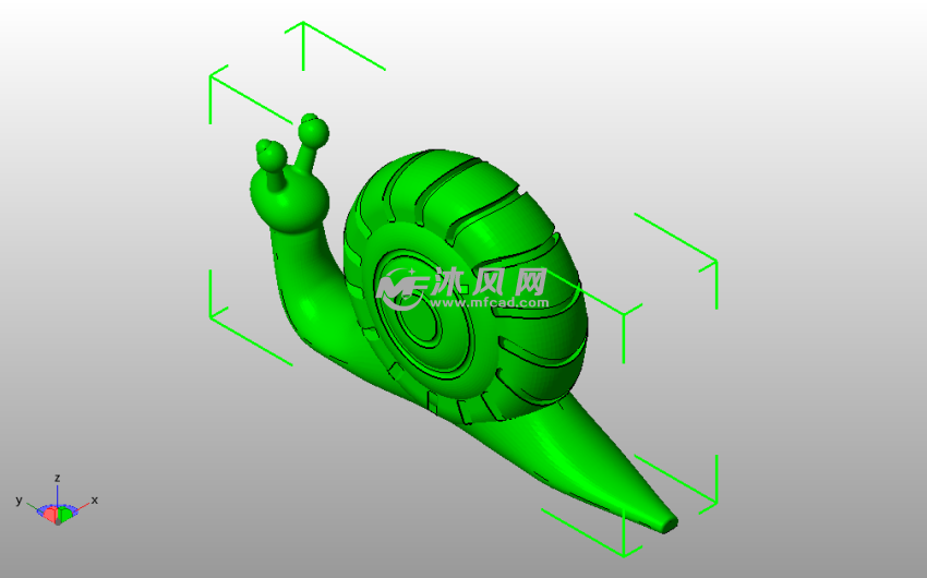 小蜗牛模型斜视图
