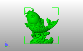  鲤鱼跃龙门侧视图