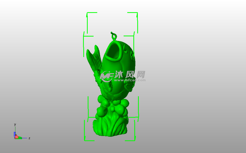  鲤鱼跃龙门主视图