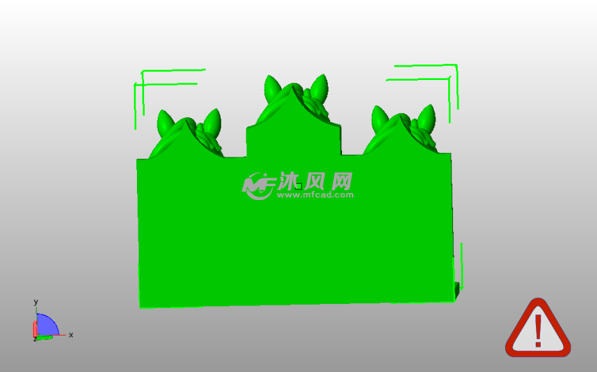 马头烛台模型后视图