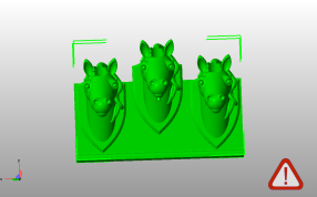 马头烛台模型主视图