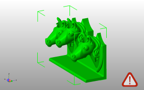 马头烛台模型斜视图