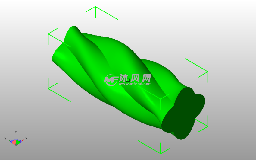 扭曲日食花瓶斜视图