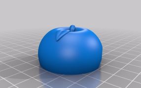 苹果中的毛毛虫上半个苹果