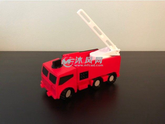  消防车模型斜视图