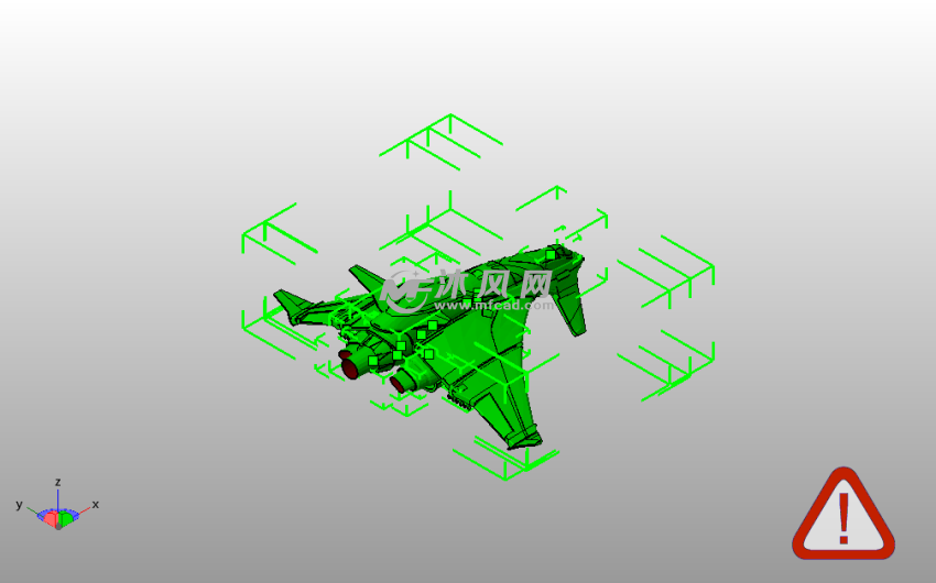 战斗机模型斜视图