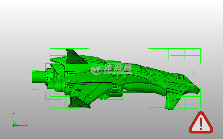 战斗机模型侧视图