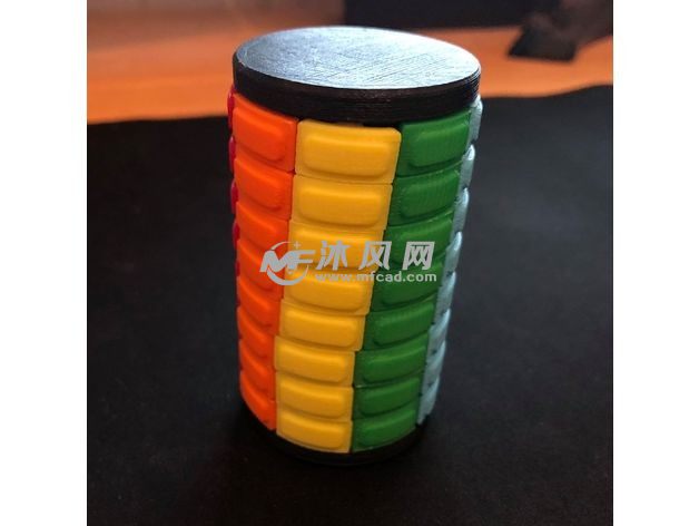  8种颜色益智塔俯视图