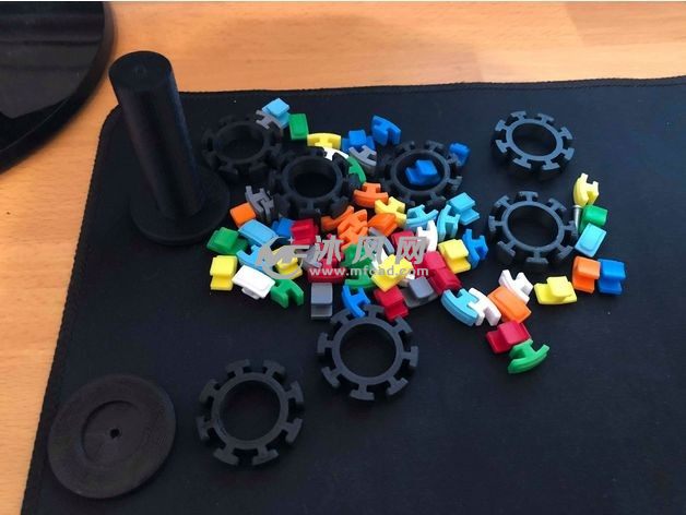  8种颜色益智塔零件图