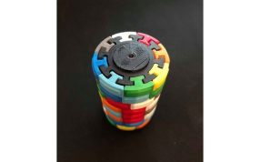  8种颜色益智塔底视图