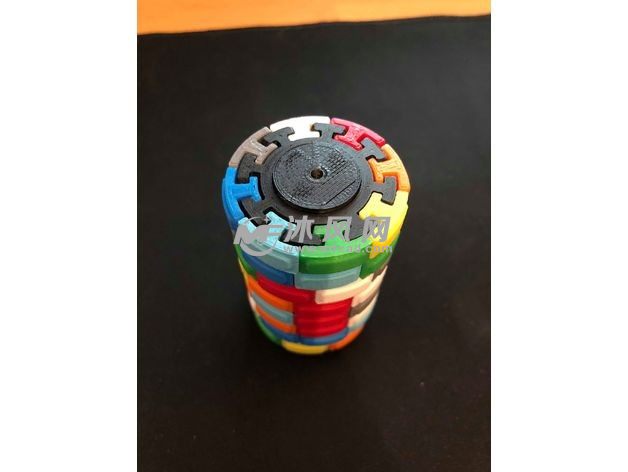  8种颜色益智塔底视图