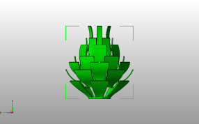 百合花灯罩主视图