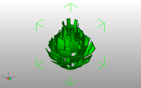 百合花灯罩斜视图