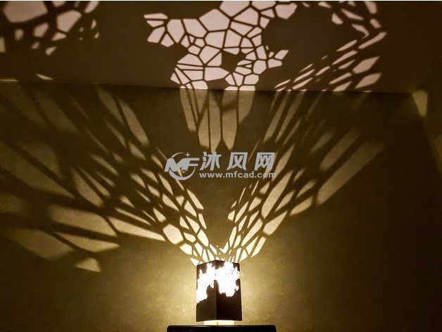 半镂空长方体灯罩效果图