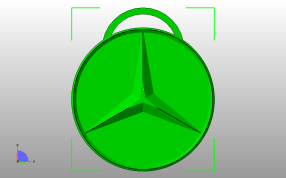  奔驰钥匙链俯视图