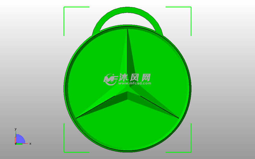  奔驰钥匙链俯视图