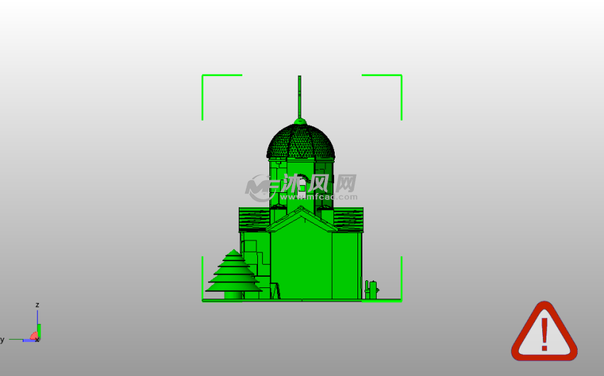 基督教教堂侧视图