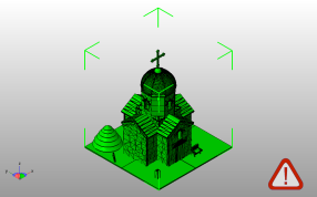基督教教堂斜视图
