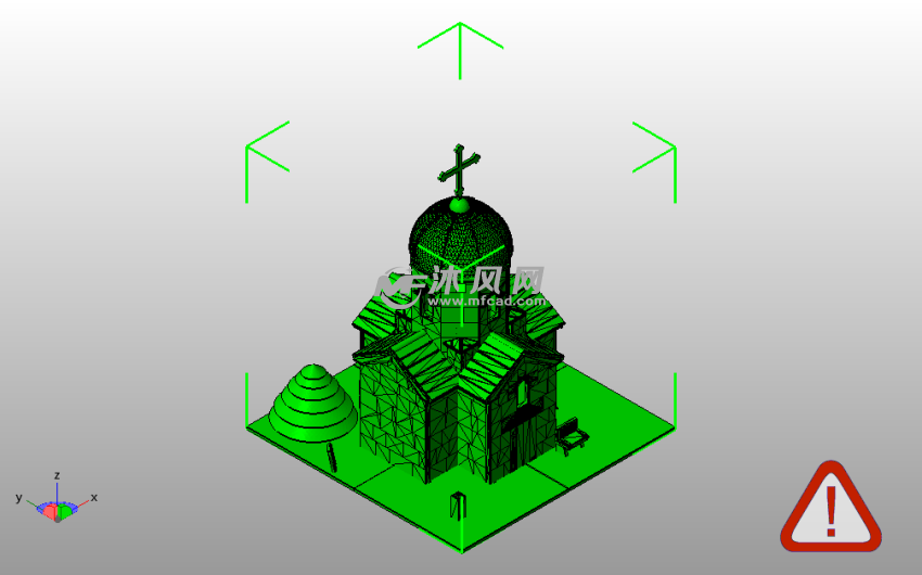 基督教教堂斜视图