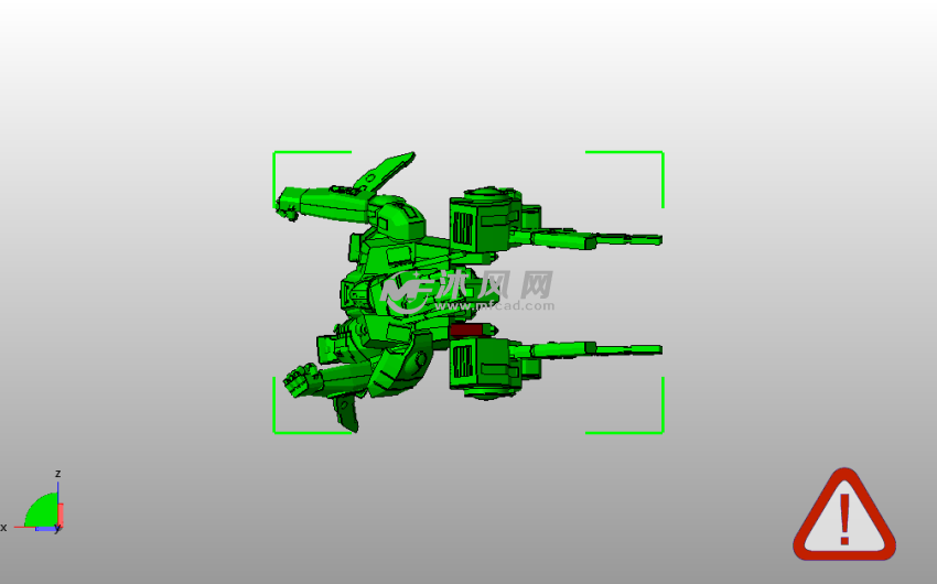 金星鱼人模型俯视图