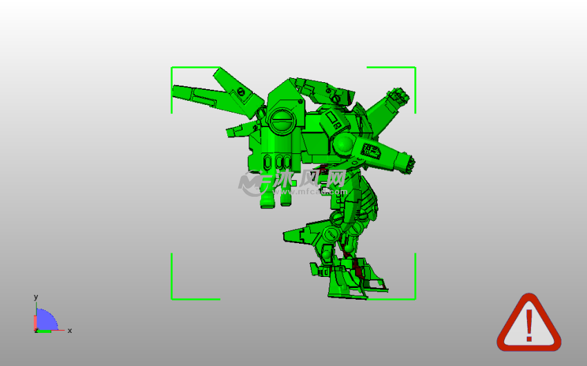 金星鱼人模型侧视图