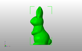 紧张的小兔子侧视图