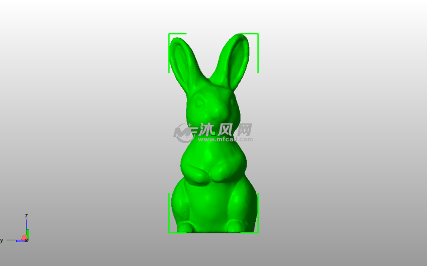 紧张的小兔子主视图