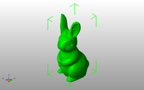 紧张的小兔子斜视图