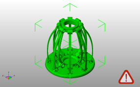 镂空笔筒模型斜视图