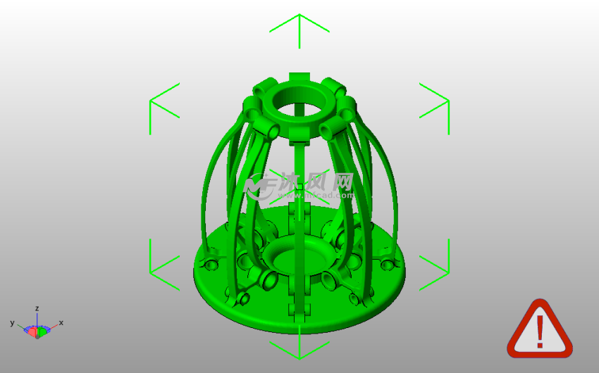 镂空笔筒模型斜视图