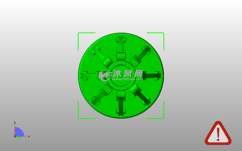 镂空笔筒模型俯视图