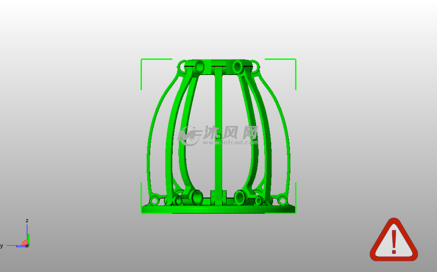 镂空笔筒模型主视图