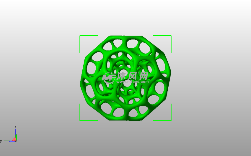 镂空六边形球主视图