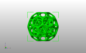 镂空六边形球俯视图