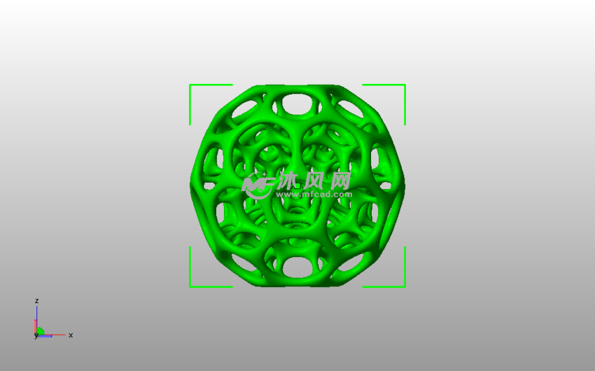 镂空六边形球俯视图