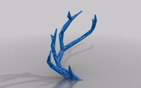 镂空小鹿模型右侧角