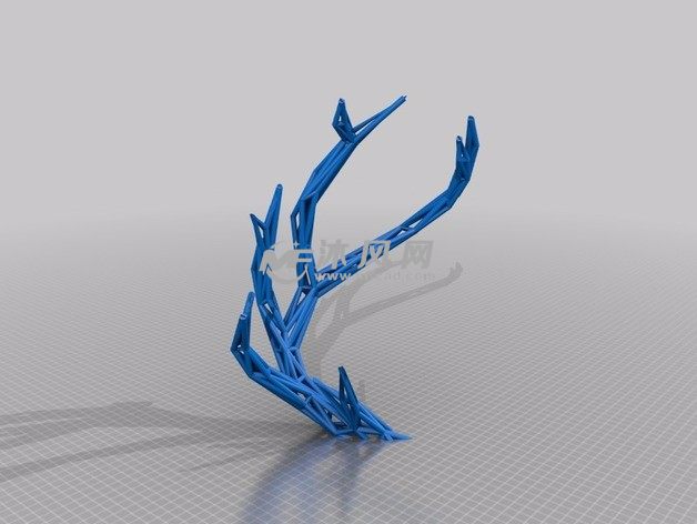 镂空小鹿模型右侧角