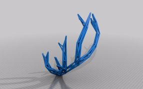 镂空小鹿模型左侧角