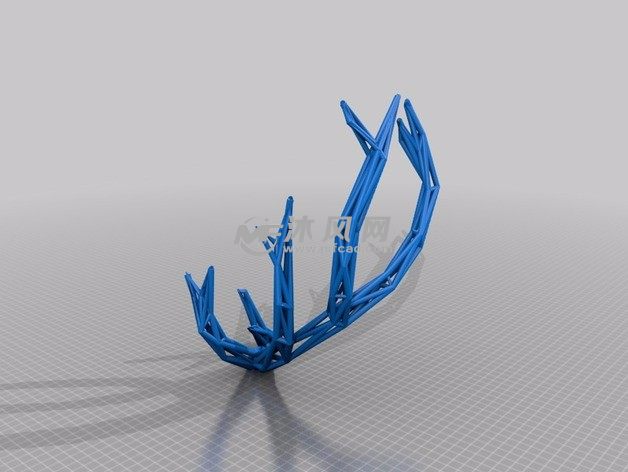 镂空小鹿模型左侧角