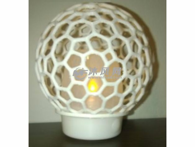 镂空小球灯罩实物图开灯