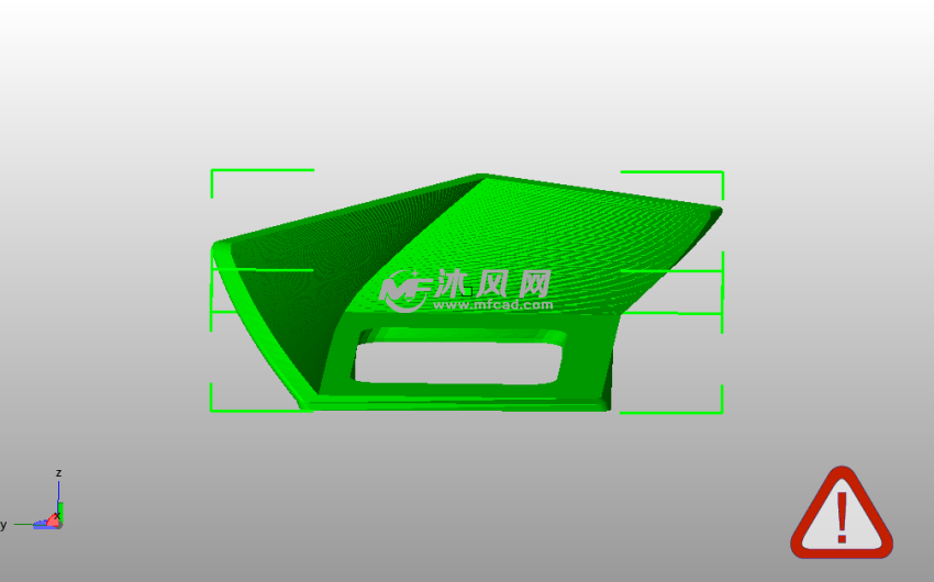 扭曲名片盒侧视图