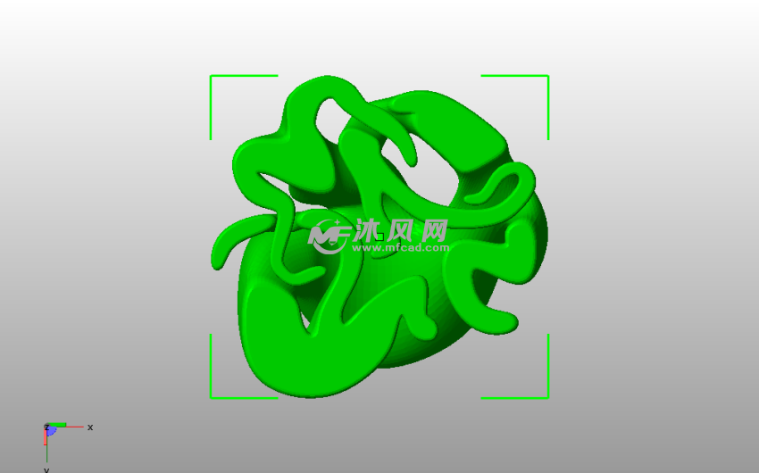 盆景花盆模型底视图