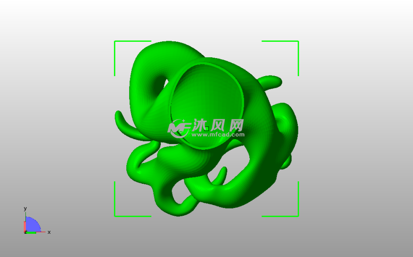 盆景花盆模型俯视图