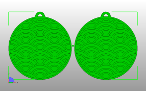 七彩祥云耳坠主视图