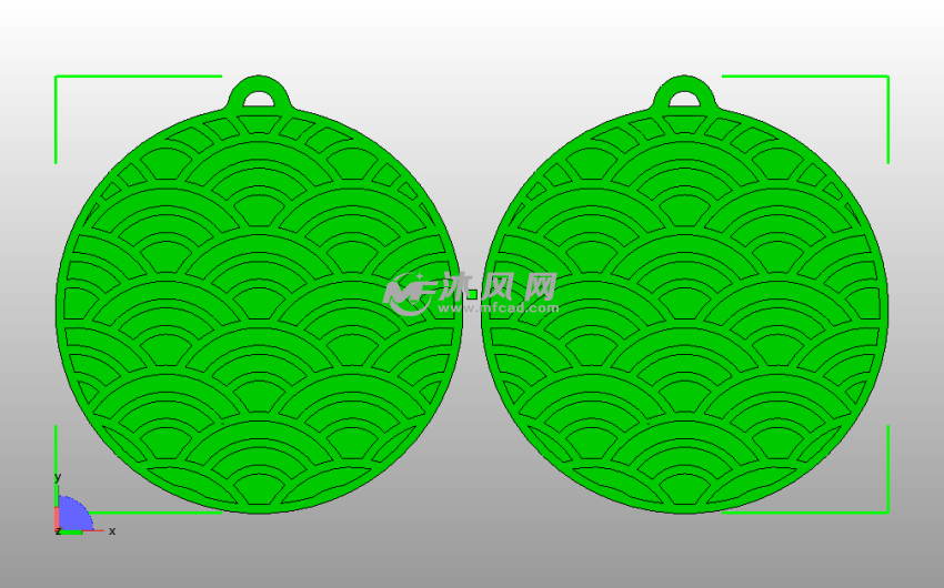 七彩祥云耳坠主视图