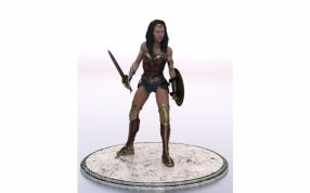 神奇女侠全身像渲染图