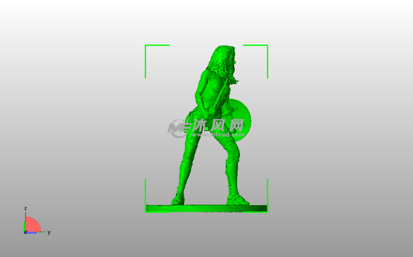 神奇女侠全身像侧视图