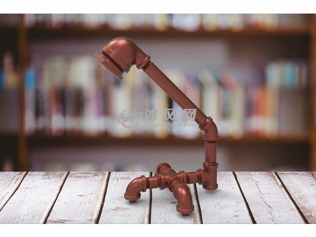 工业管灯侧视图